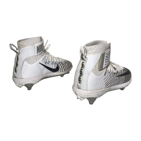*Rare* Nike Lunarbeast 789873-100 Football Cleats White/Gray Men\'s Size 15 US